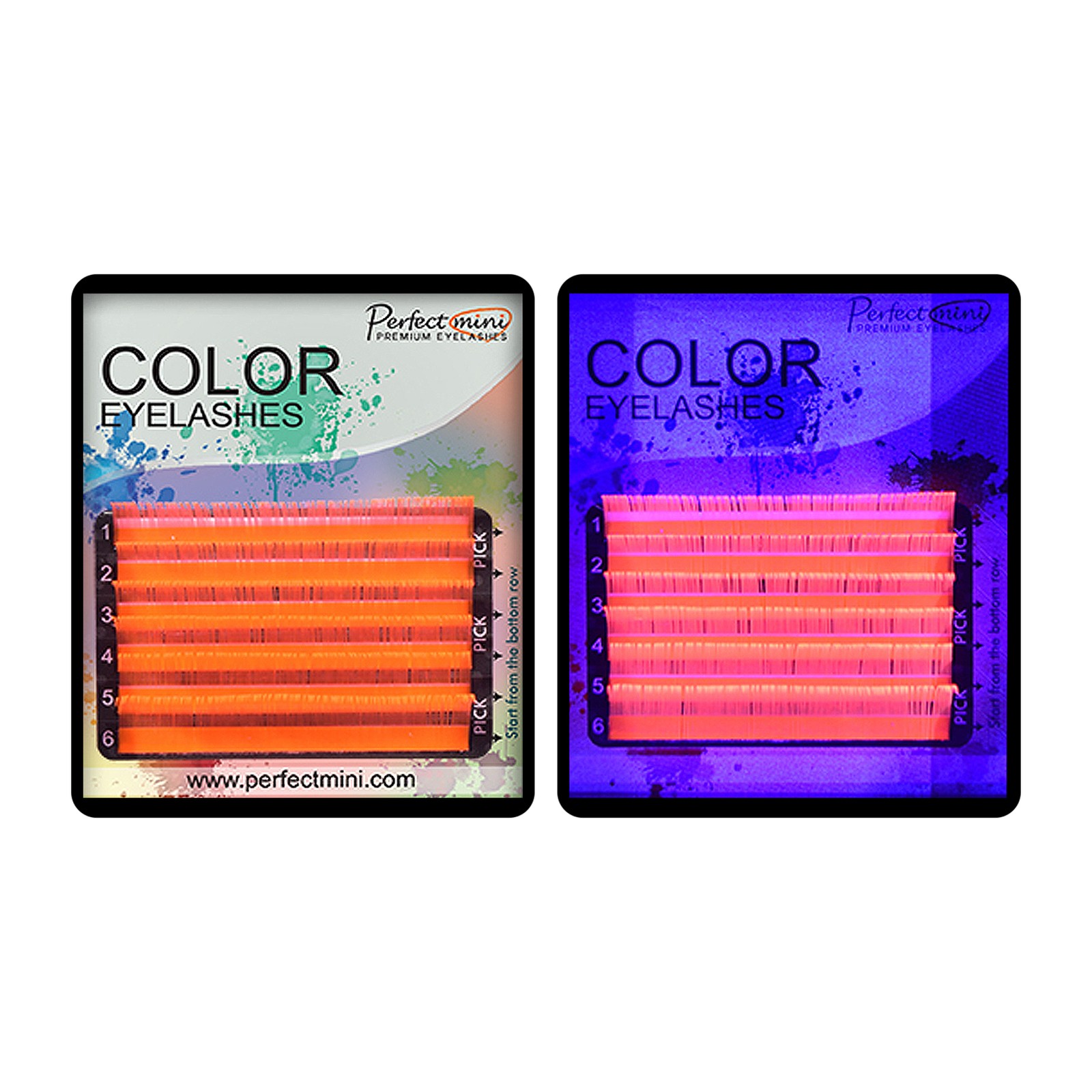 Perfect Mini Fluorescent - Roșu/Portocaliu - Mix 8-13, C, 0.15mm