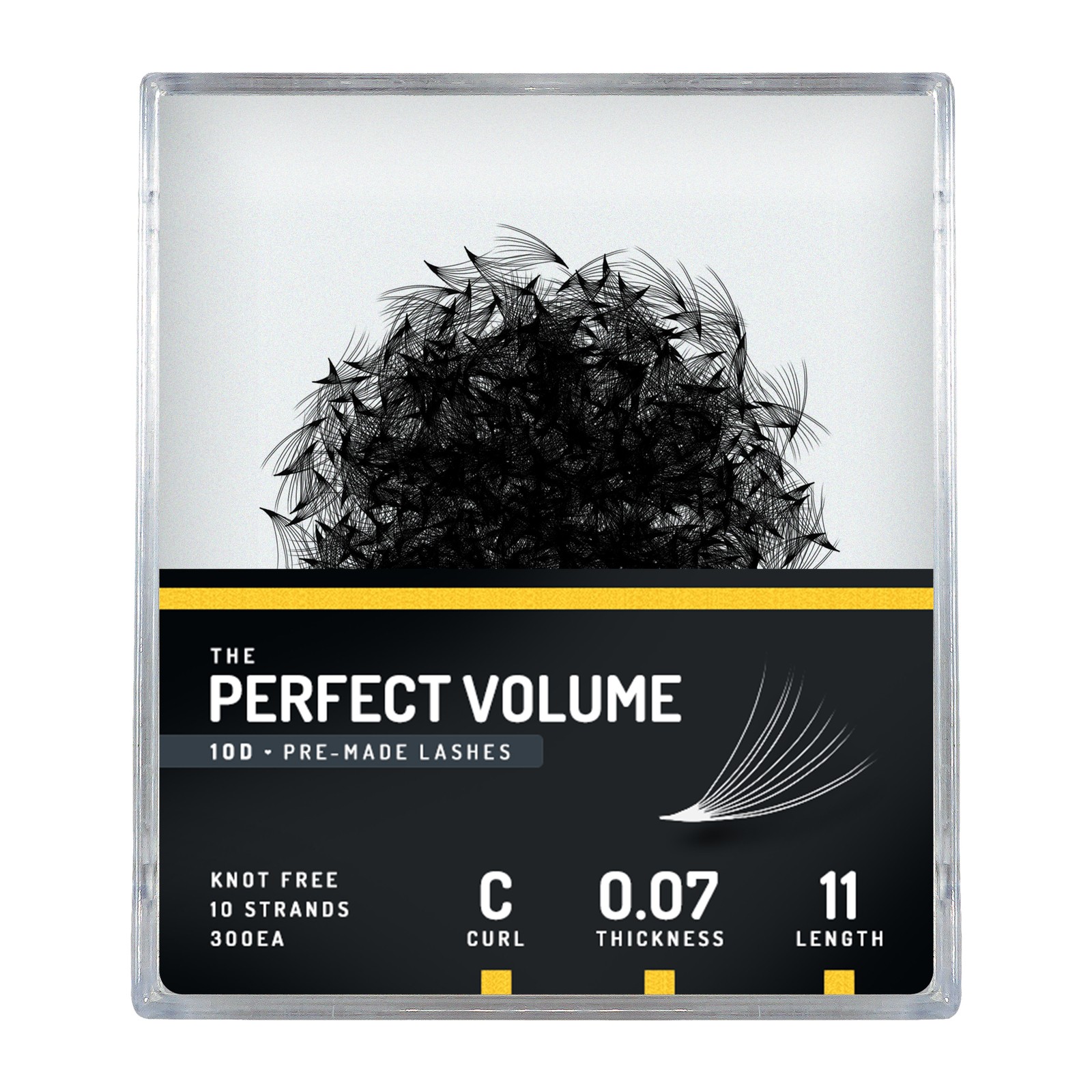 Perfect Volume - 300 buchețele hand-made 10D - 11mm, C, 0.07mm