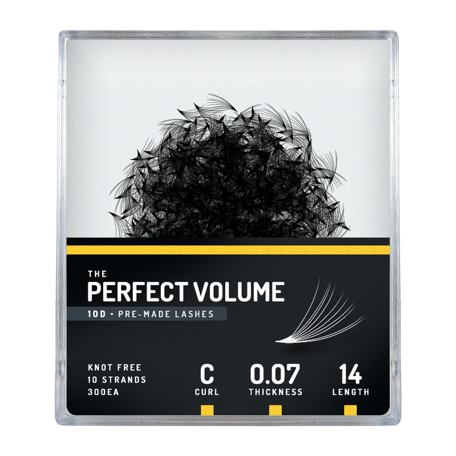 Perfect Volume - 300 buchețele premade 10D - 14mm, C, 0.07mm