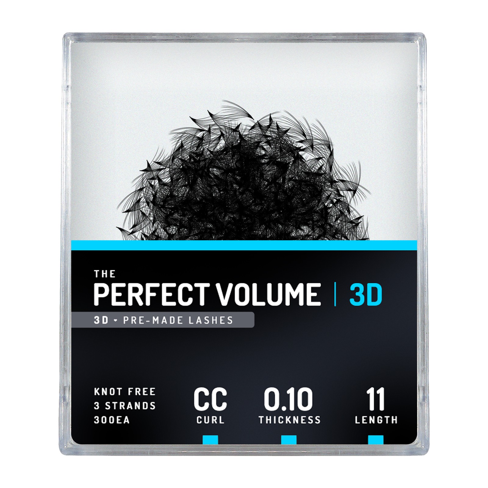 Perfect Volume - 300 buchețele premade 3D - 11mm, CC, 0.10mm