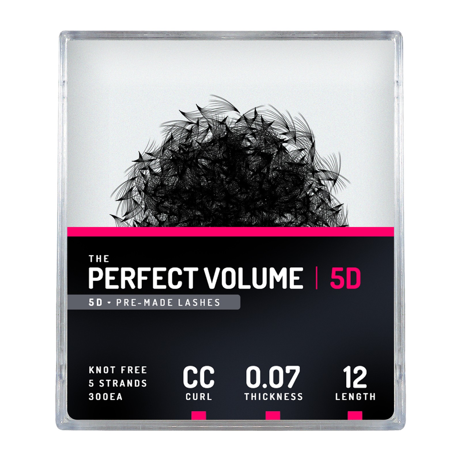 Perfect Volume - 300 buchețele premade 5D - 12mm, CC, 0.07mm