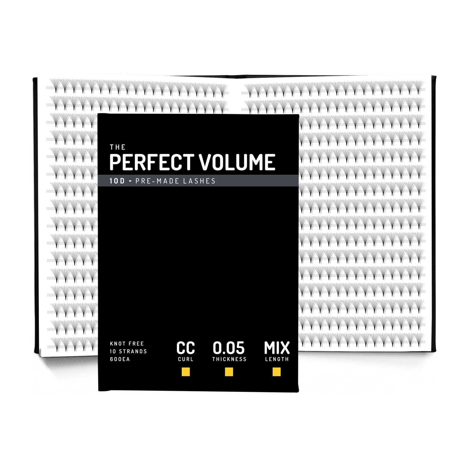 Perfect Volume - 600 buchețele premade 10D - MIX 9-14mm, CC, 0.05mm