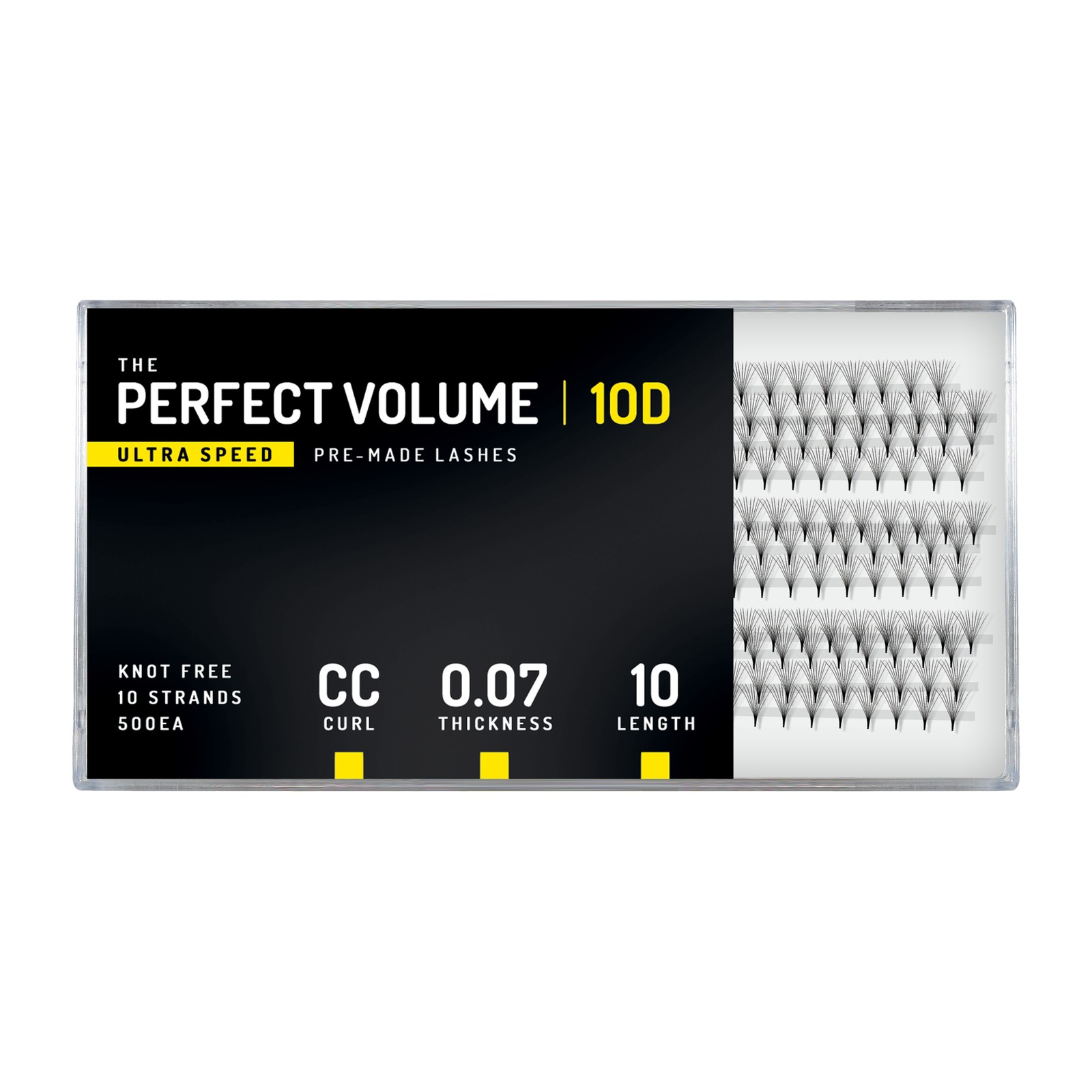 Perfect Volume Ultra Speed - 500 buchețele premade 10D - 10mm, CC, 0.07mm