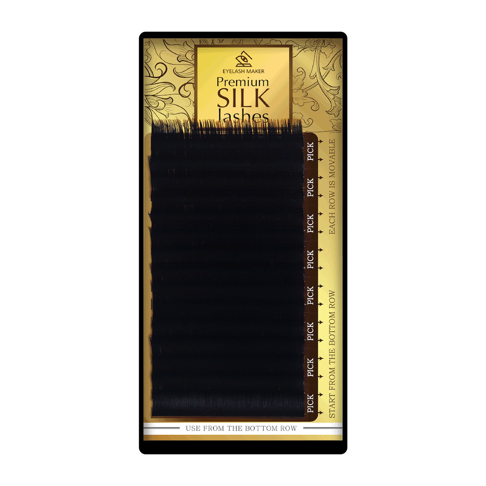 Premium Silk Lashes - 12mm, C, 0.05mm