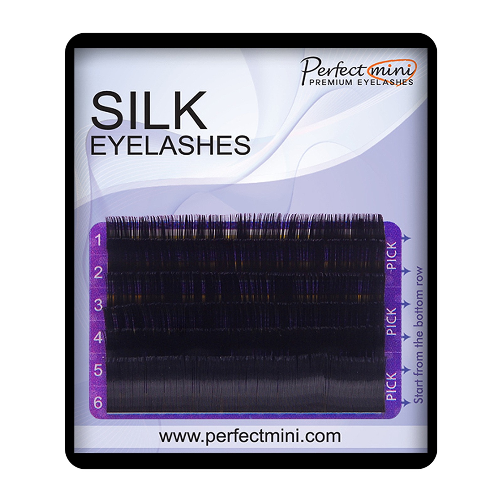 Premium Silk Lashes - Mix 6 linii, C, 0.05mm